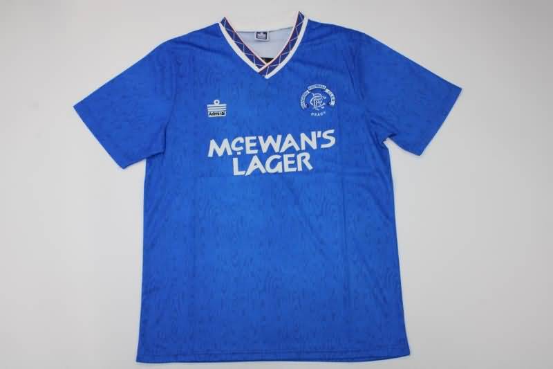 Thailand Quality(AAA) 1990/92 Rangers Home Retro Soccer Jersey