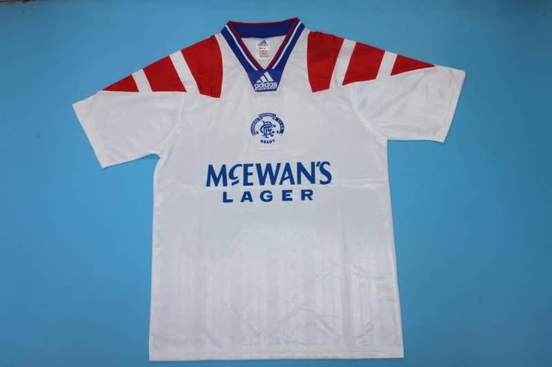 Thailand Quality(AAA) 1992/93 Rangers Retro Away Soccer Jersey