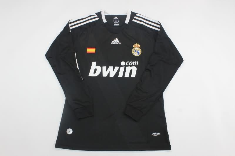 Thailand Quality(AAA) 2008/09 Real Madrid Away Long Sleeve Retro Soccer Jersey