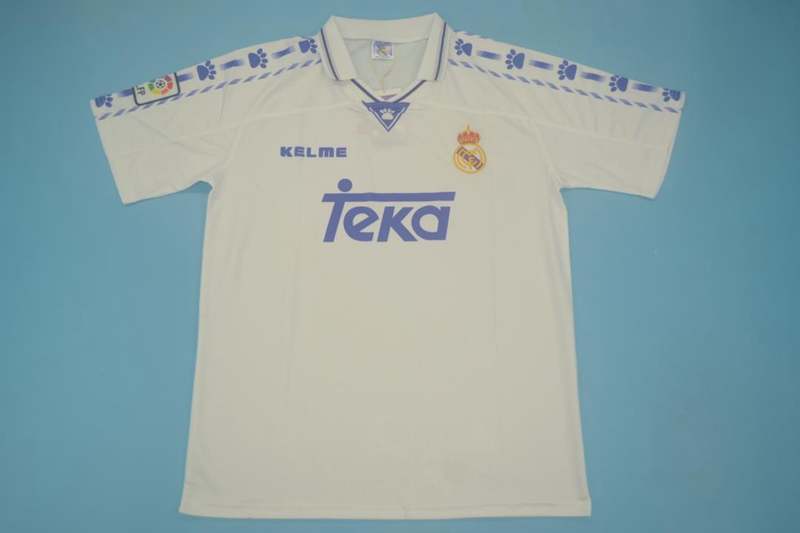 Thailand Quality(AAA) 1996/97 Real Madrid Home Retro Soccer Jersey