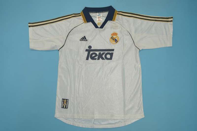 Thailand Quality(AAA) 1998/00 Real Madrid Home Retro Soccer Jersey