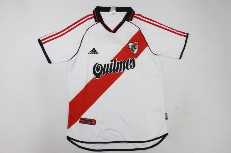 Thailand Quality(AAA) 2000/01 River Plate Home Retro Soccer Jersey