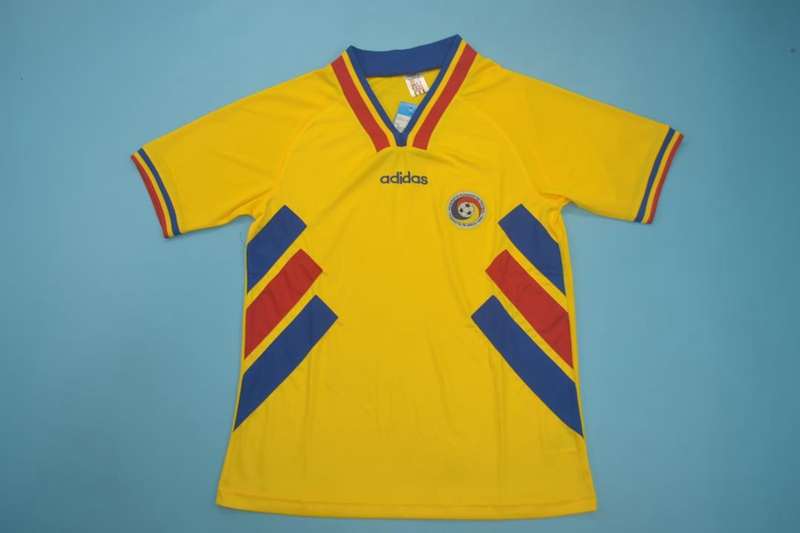 Thailand Quality(AAA) 1994 Romania Home Retro Soccer Jersey