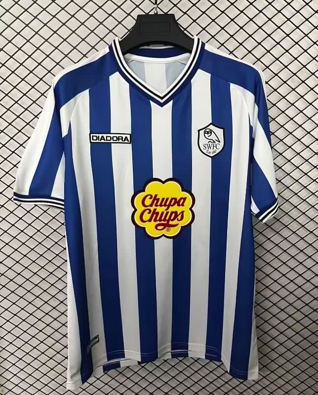 Thailand Quality(AAA) 2001/03 Sheffield Wednesday Home Retro Soccer Jersey