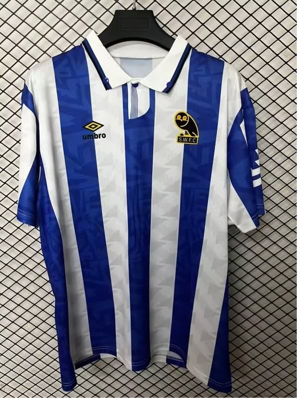 Thailand Quality(AAA) 1991/93 Sheffield Wednesday Home Retro Soccer Jersey
