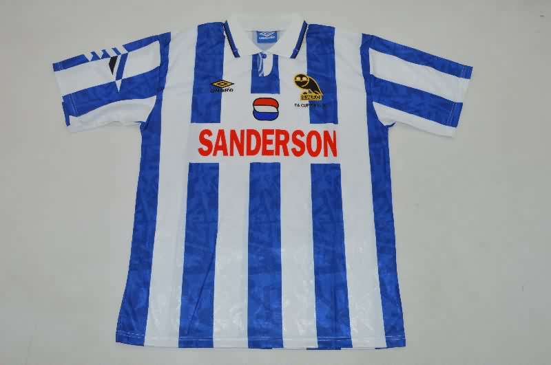 Thailand Quality(AAA) 1992/93 Sheffield Wednesday Cup Retro Soccer Jersey