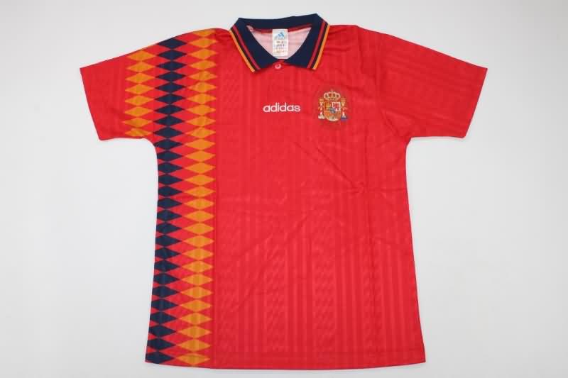 Thailand Quality(AAA) 1994 Spain Home Retro Soccer Jersey