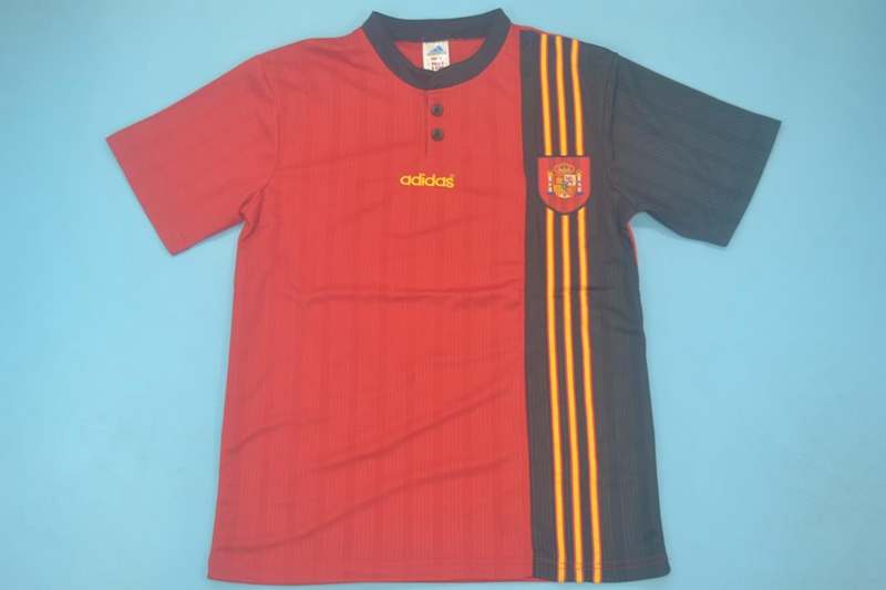 Thailand Quality(AAA) 1996 Spain Home Retro Soccer Jersey