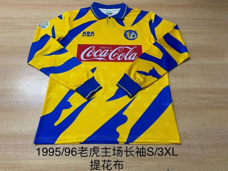 Thailand Quality(AAA) 1995/96 Tigres UANL Home Long Sleeve Retro Soccer Jersey