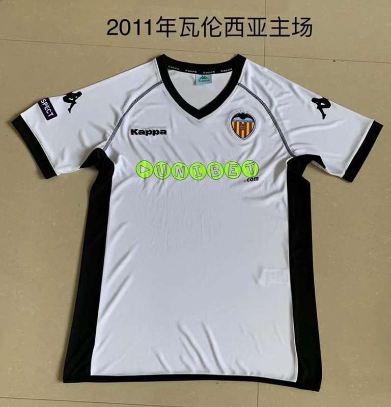 Thailand Quality(AAA) 2010/11 Valencia Home Retro Soccer Jersey