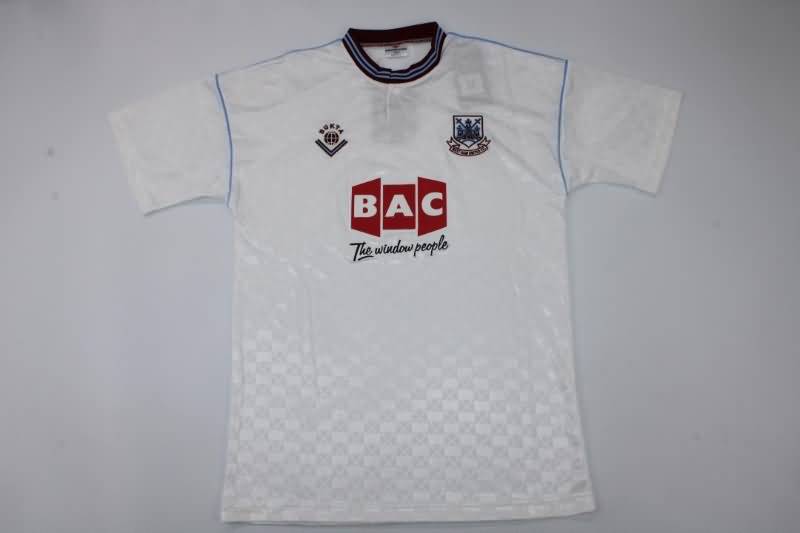 Thailand Quality(AAA) 1989/90 West Ham Away Retro Soccer Jersey