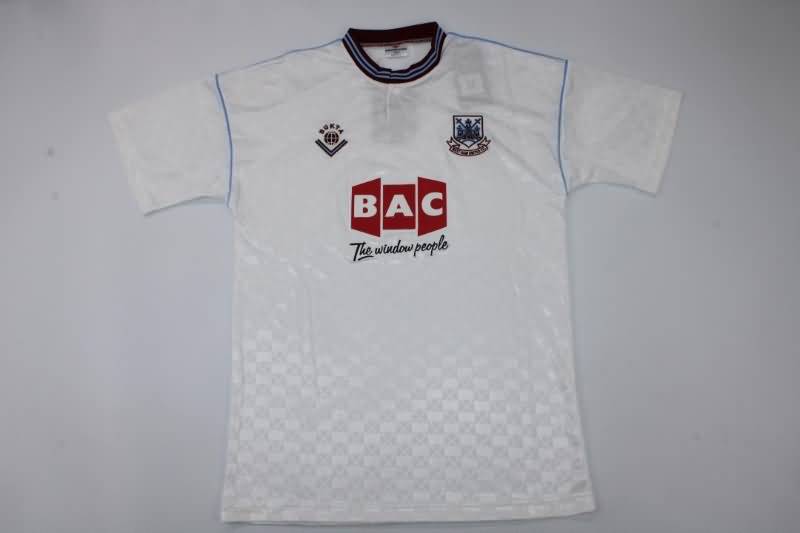 Thailand Quality(AAA) 1989/90 West Ham Away Retro Soccer Jersey