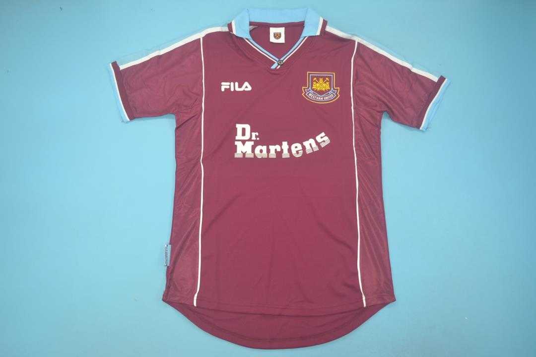 Thailand Quality(AAA) 1999/01 West Ham Home Retro Soccer Jersey