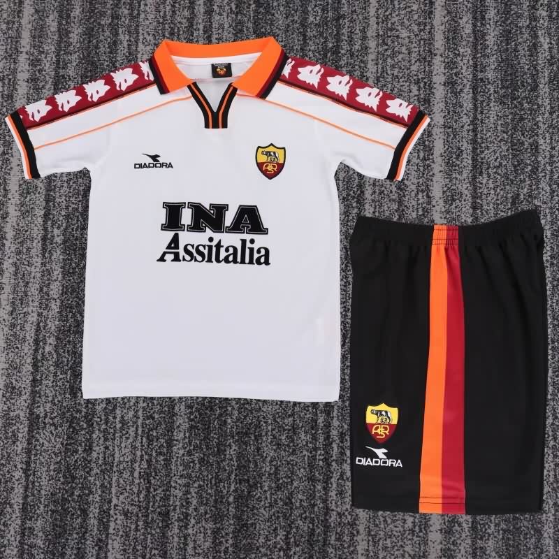 1998/99 AS Roma Away Kids Soccer Jersey And Shorts