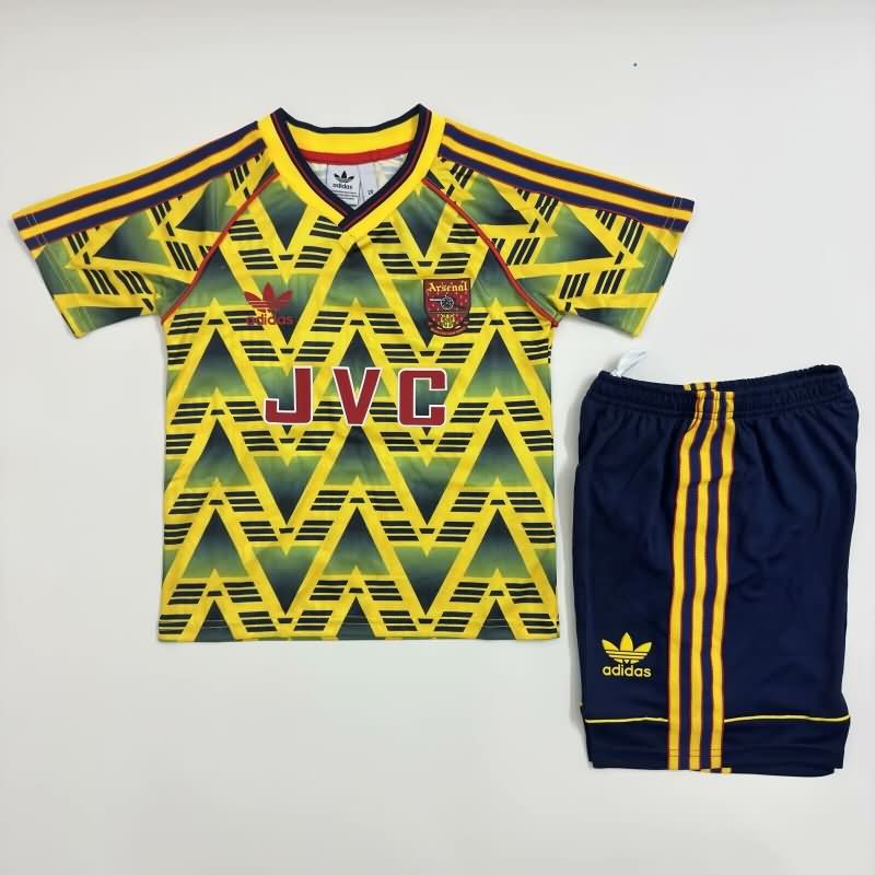 1991/93 Arsenal Away Kids Soccer Jersey And Shorts