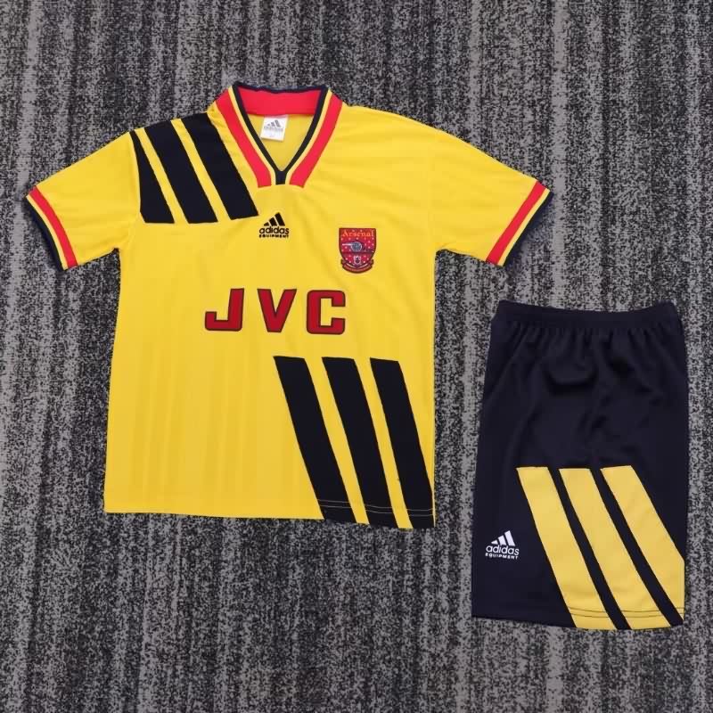 1993/94 Arsenal Away Kids Soccer Jersey And Shorts