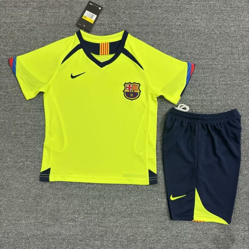 2005/06 Barcelona Away Kids Soccer Jersey And Shorts