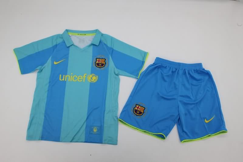 2007/08 Barcelona Away Kids Soccer Jersey And Shorts