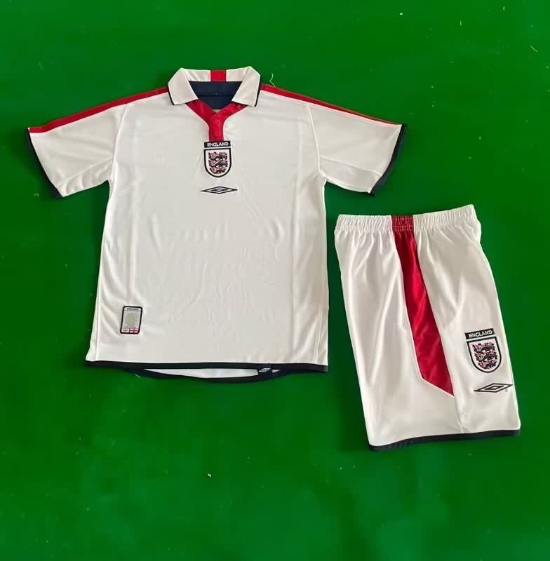 2004 England Home Kids Soccer Jersey And Shorts