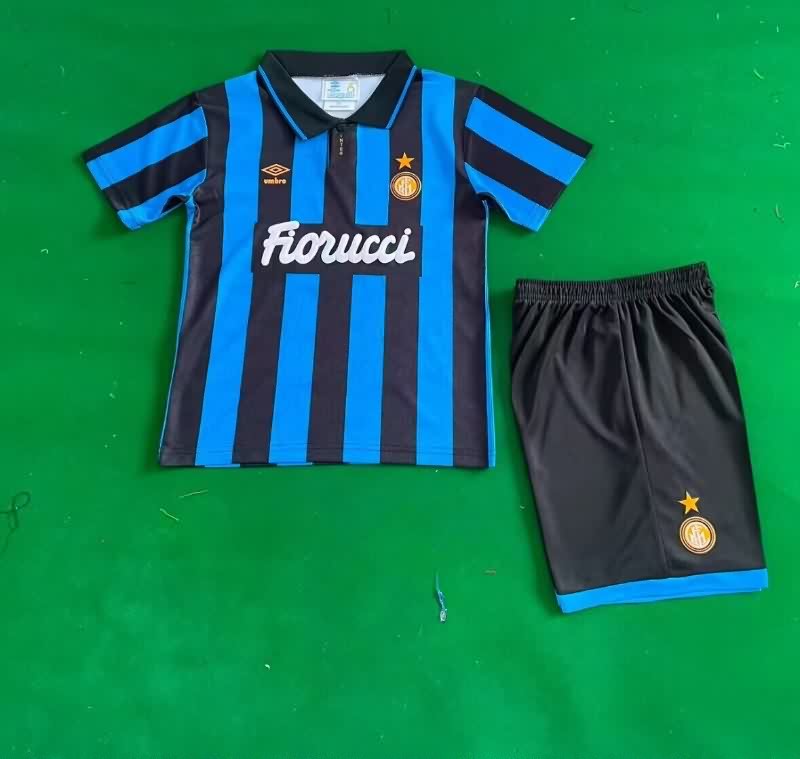 1992/94 Inter Milan Home Kids Soccer Jersey And Shorts