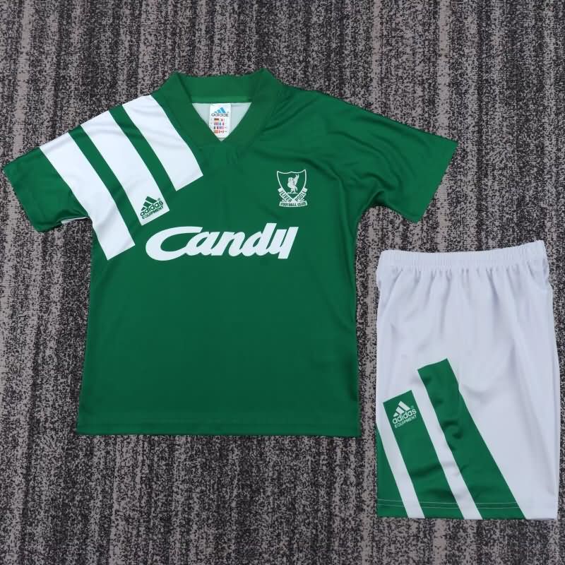 1991/92 Liverpool Away Kids Soccer Jersey And Shorts