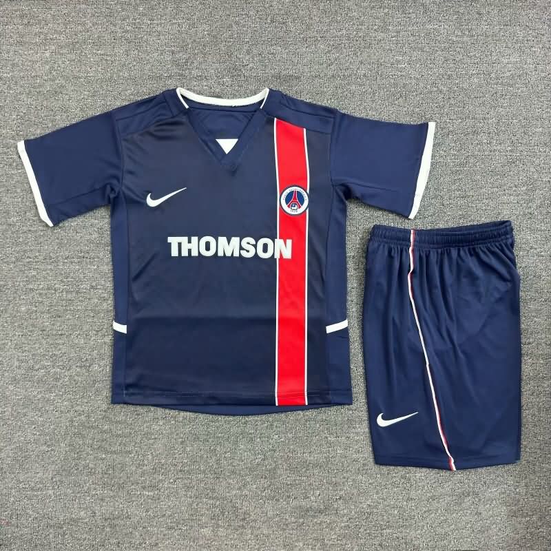 2002/03 Paris St Germain Home Kids Soccer Jersey And Shorts