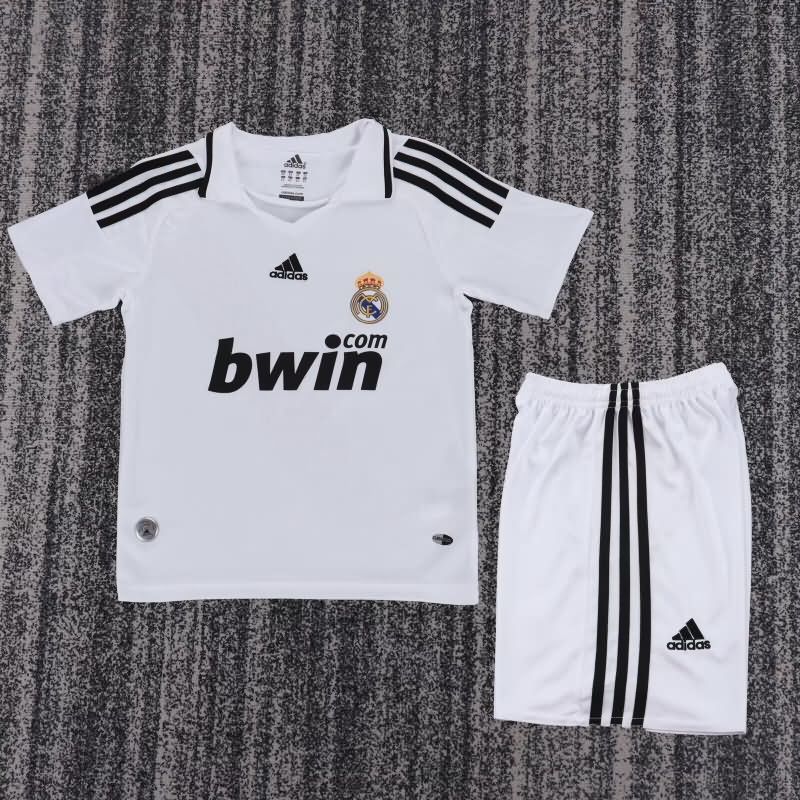 2008/09 Real Madrid Home Kids Soccer Jersey And Shorts