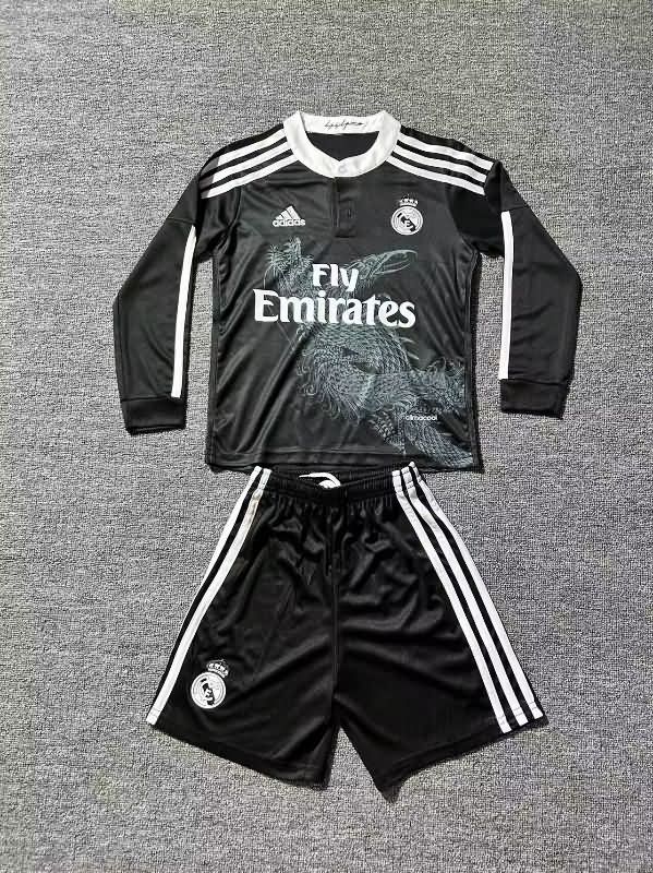 2014/15 Real Madrid Third Long Sleeve Kids Soccer Jersey And Shorts