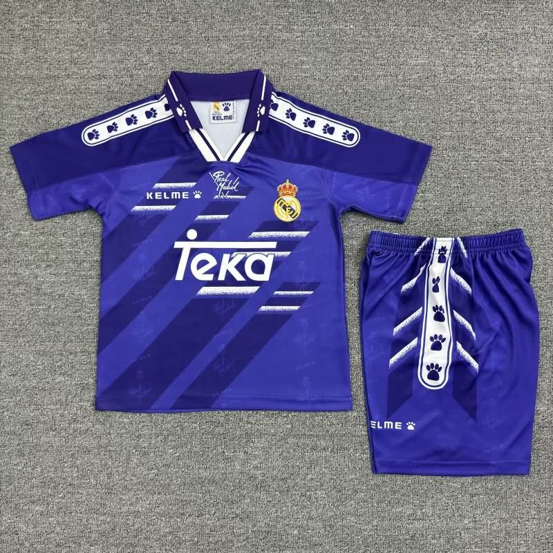 1994/96 Real Madrid Away Kids Soccer Jersey And Shorts
