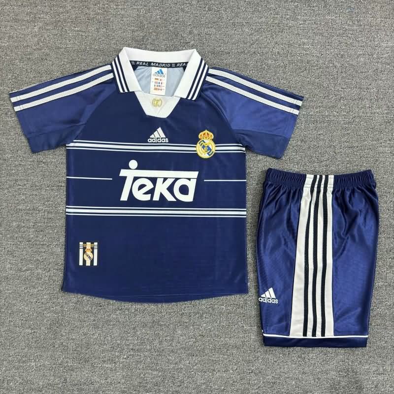 1998/99 Real Madrid Away Kids Soccer Jersey And Shorts