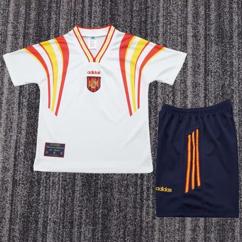 1996 Spain Away Kids Soccer Jersey And Shorts